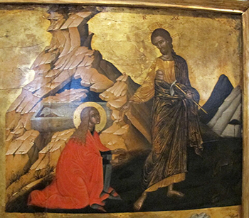 Greek Icon, Noli Me Tangere (16th c.).&nbsp;