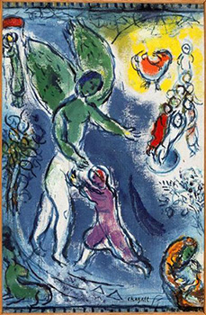 Marc Chagall, Jacob Wrestling With the Angel (c.1963).