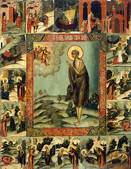 Anonymous, Icon of Mary of Egypt and Scenes from Her Life (c. 1650).