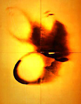 Yves Klein, Fire Painting F25 (1961).